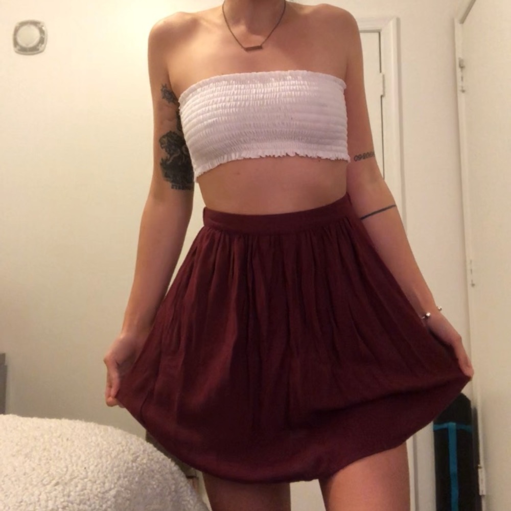 Maroon skirt